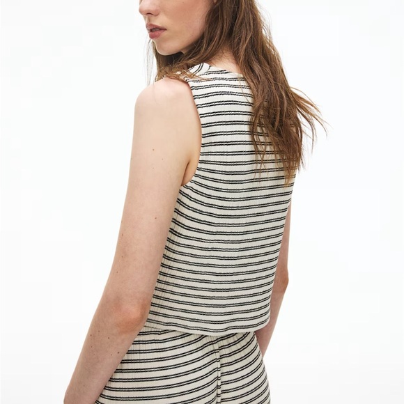 H&M Black and Cream Striped Vest - Picture 3 of 6